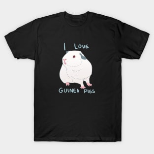 I love guinea pigs - pink eye white guinea pig - Cute pet parent spoiled animal T-Shirt